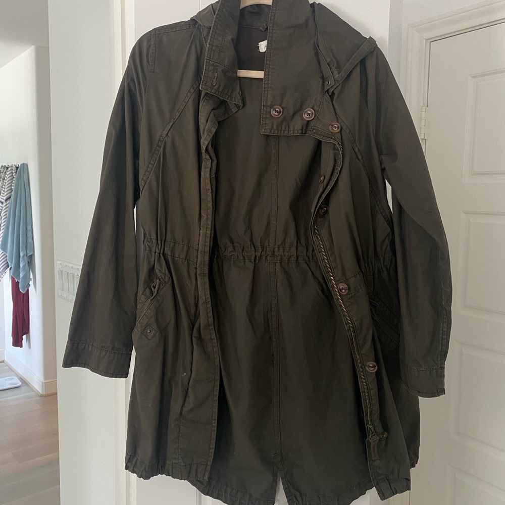 Women's Olive Green Parka Jacket